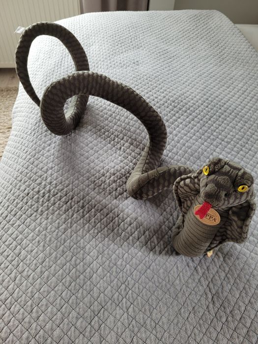 Wąż pluszowy-elastyczny okularnik - zabawka dla dzieci