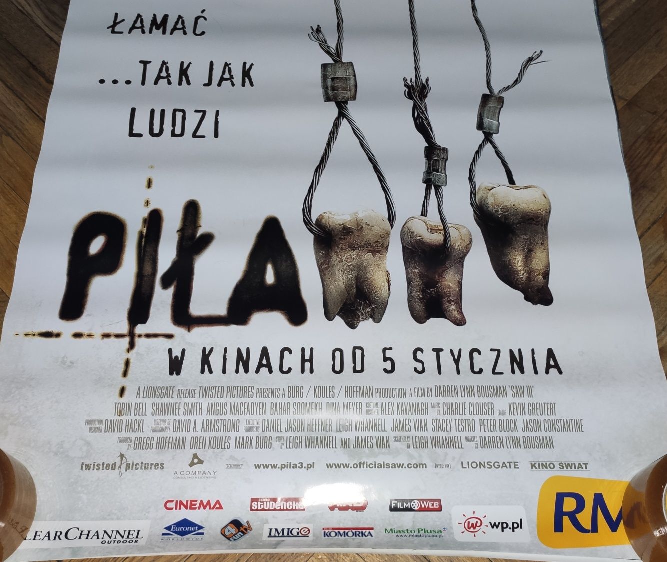 Piła plakat filmowy oryginalny zasady można łamać