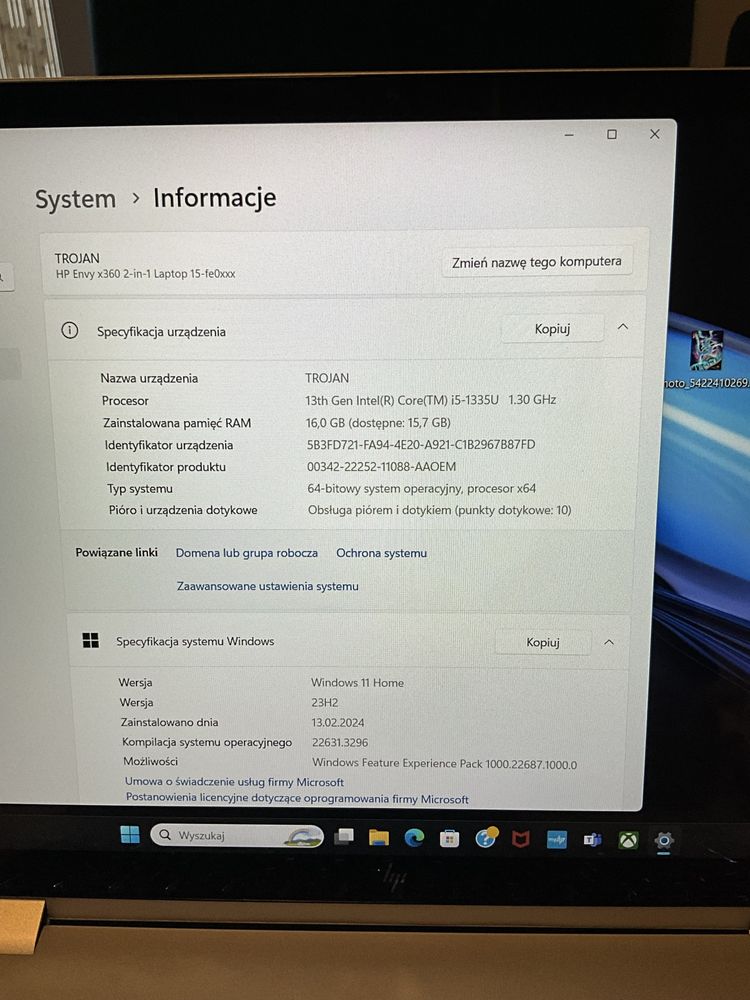 HP ENVY X360 15-FE0220NW