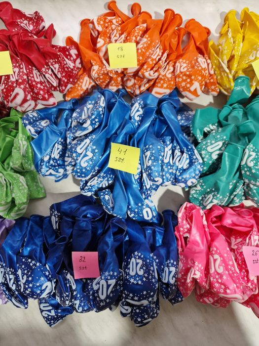 Balony na 20 urodziny imprezę kolorowe 283szt.
