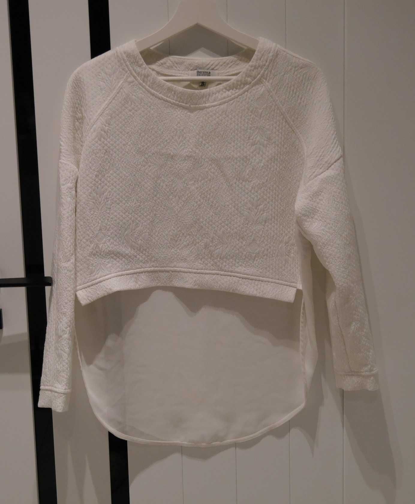 Bershka bluzeczka dłuższy tiulowy tył 36 S