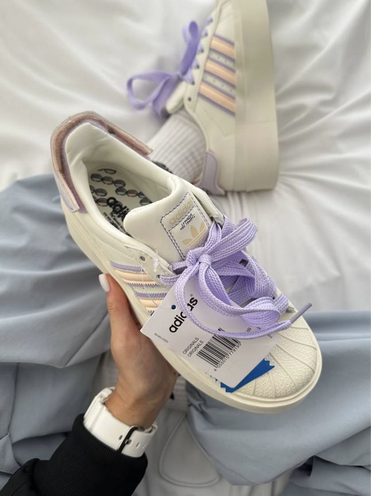 Кросівки жіночі Adidas Superstar Bonega Purple Cream 36-40