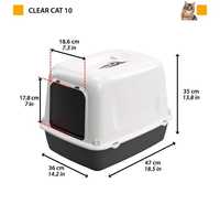 Туалет закритий Clear cat 10 toilette чорний 47x36x35,7.08.004