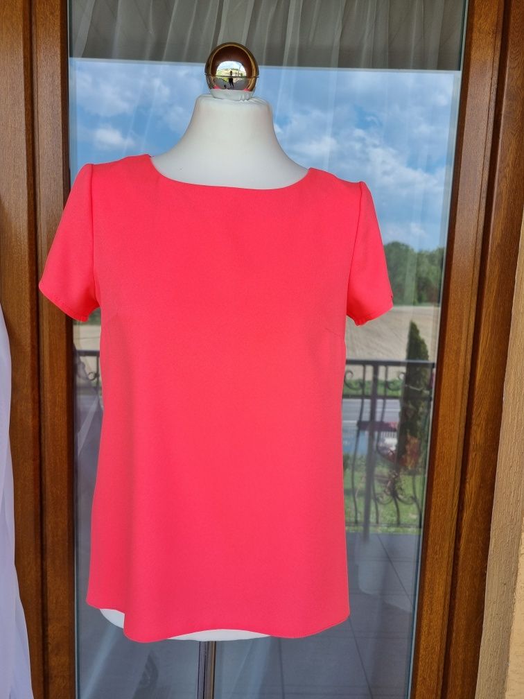 Bluzka elegancka zwiewna oversize neon letnia fashion 36/38 koszula