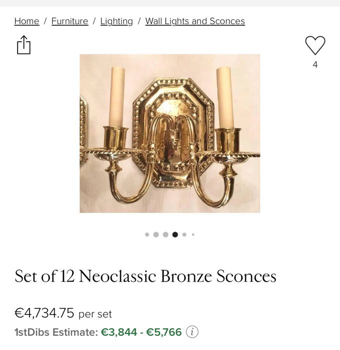 Bardzo ciężkie 4kg mosiężne braz brazu kinkiety mosiądz kwiaty vintage