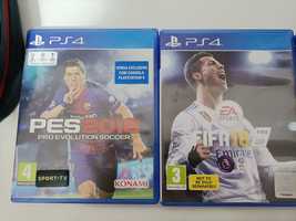 Jogos PS4 FIFA18 e PES2018