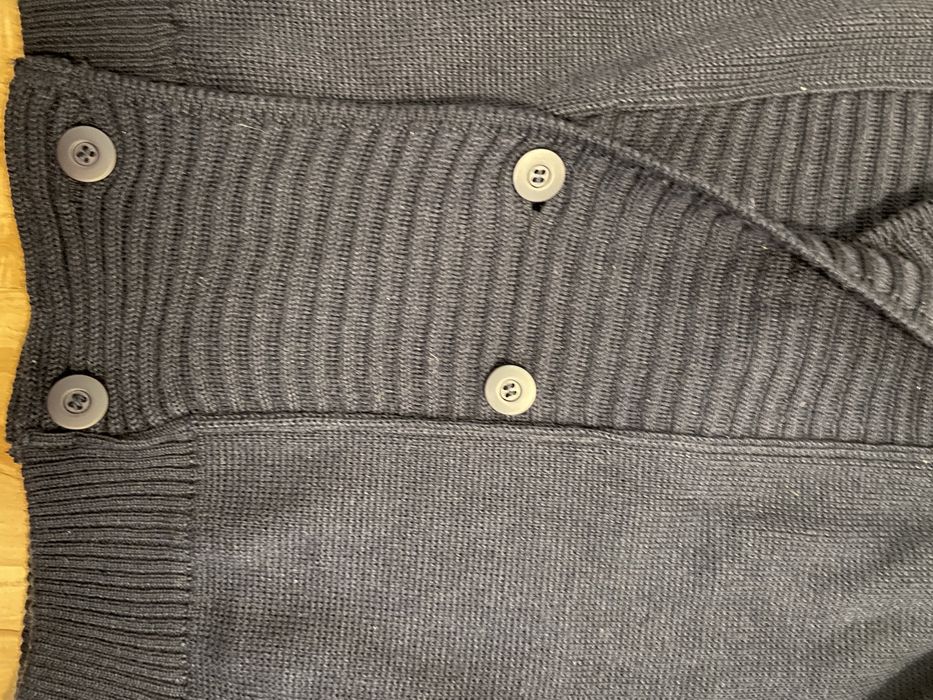 Frank Aleks rozm 52/ L granatowy kardigan męski unisex wełna akryl