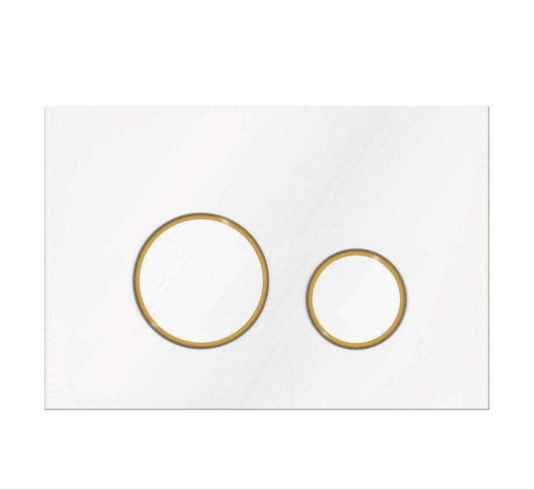 Przycisk spłukujący WC do stelaża spłuczki biały/złoty Circle Ravak