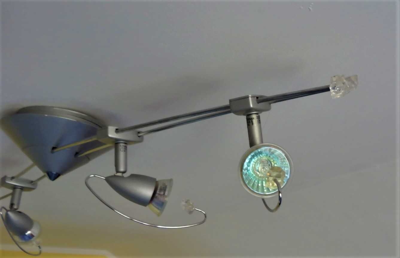 Lampa sufitowa metaloplastyka, metalowa 4 żarówki