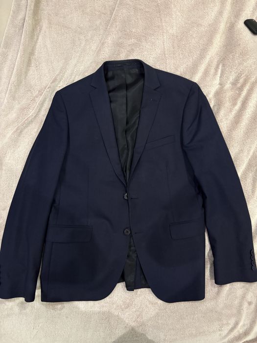 Marynarka męska Francesco Nerro – Super 140’s, Wool & Lycra, granatowa