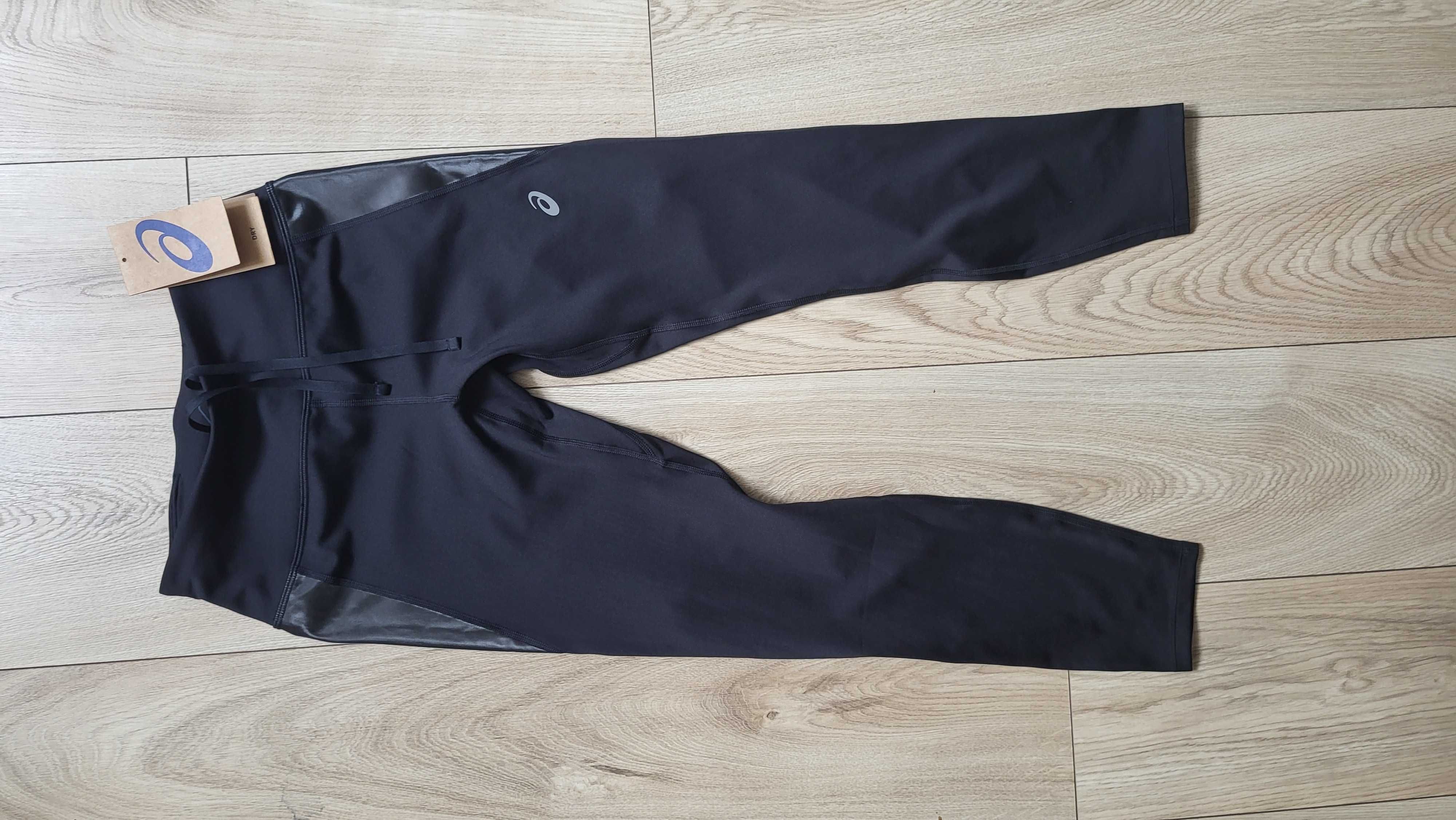 Asics kasane 7/8 tight performance black running legginsy getry s,xs