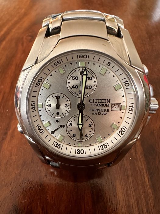 Zegarek tytanowy Citizen Marinaut Chronograph