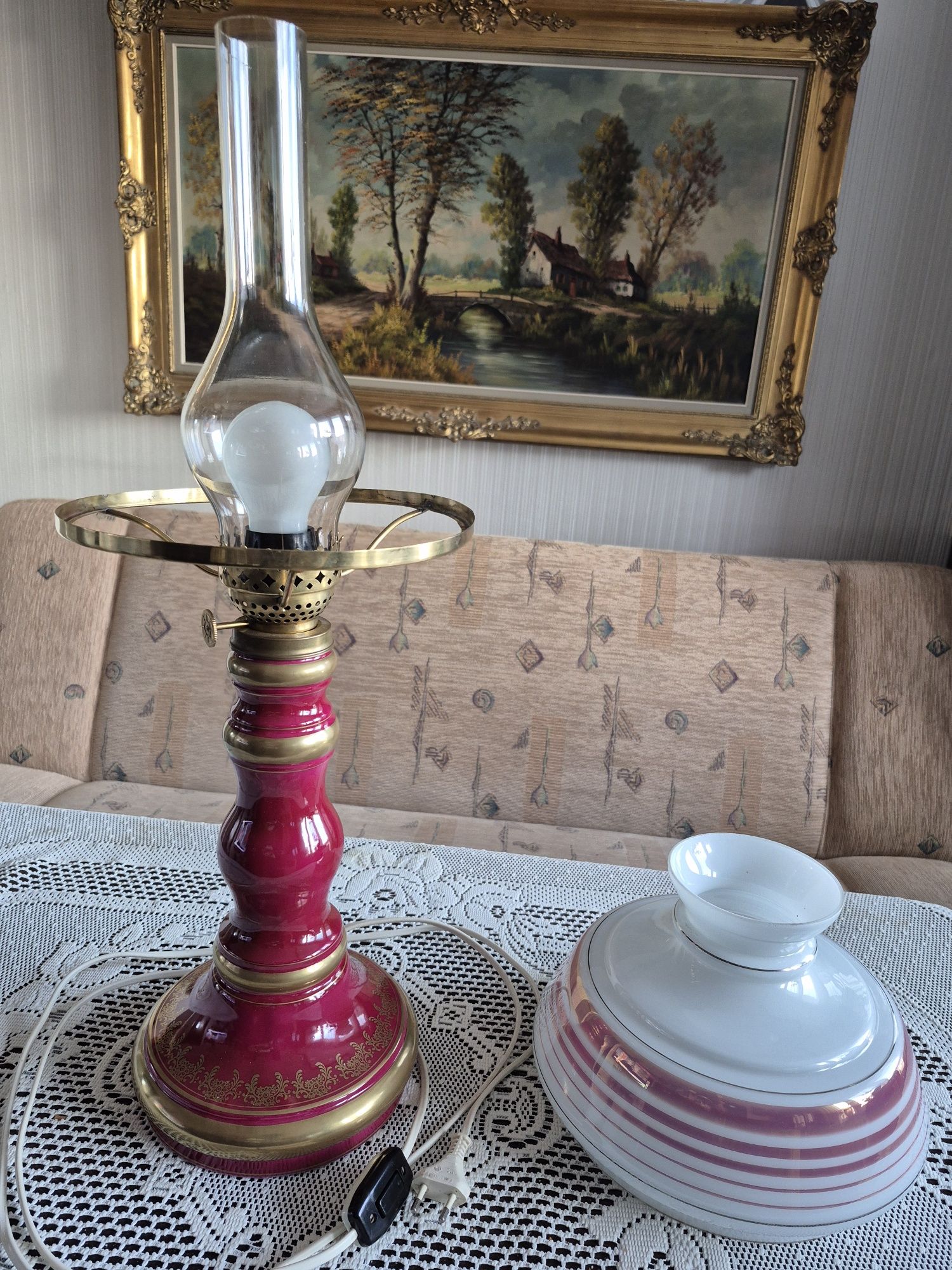 Stara  lampa PRL lata 60-te XX wieku KAROLINA