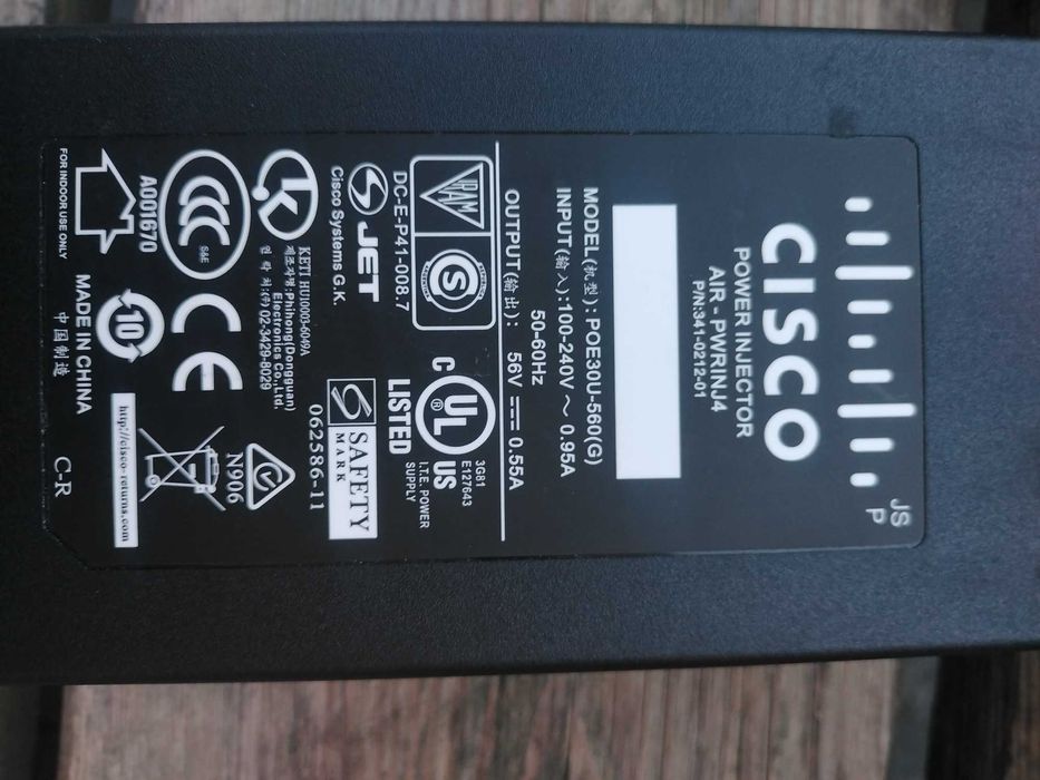 Cisco PoE injector Air-pwrinj4 інжектор адаптер блок живлення 802.3at