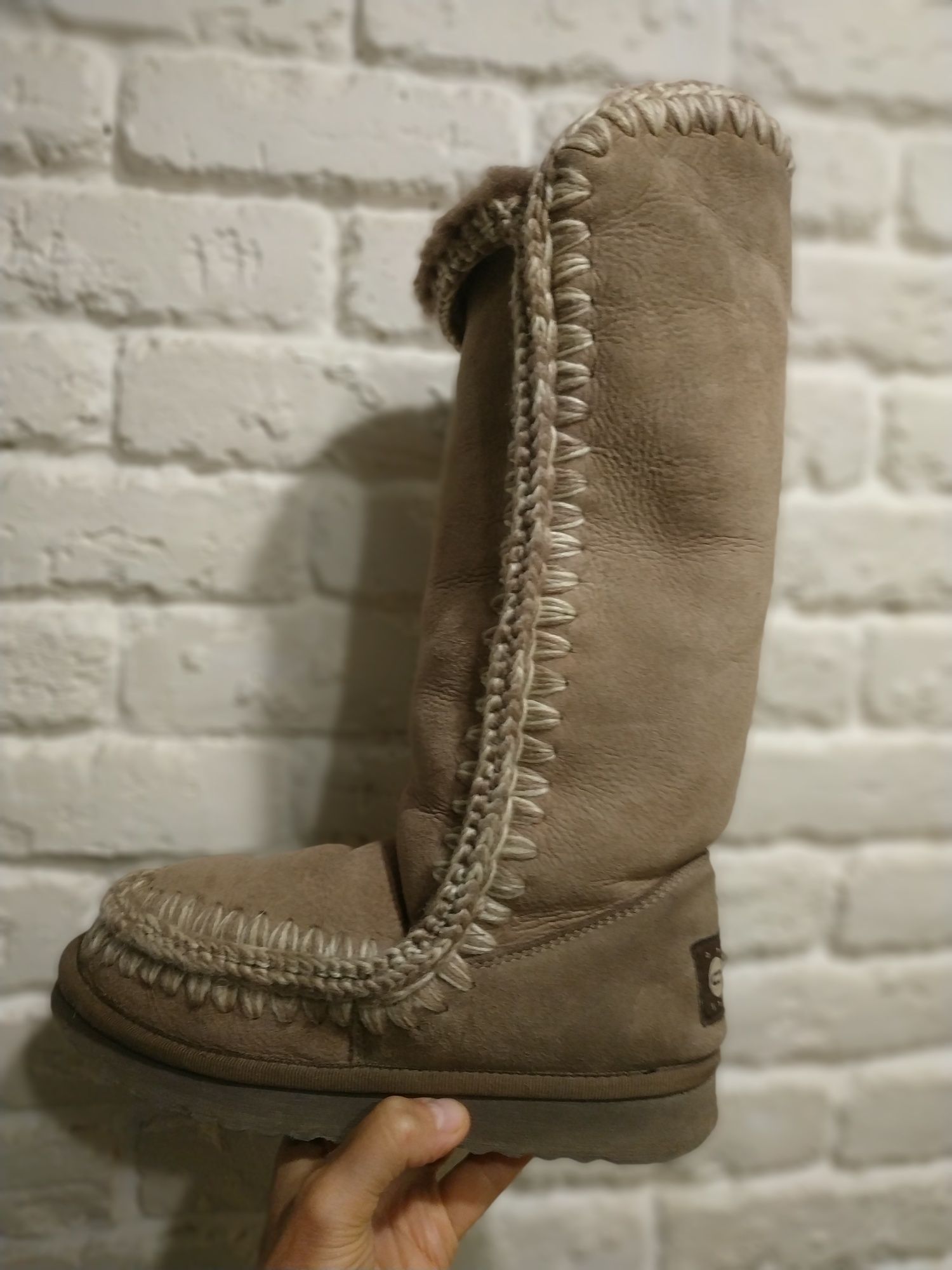 Зимові теплі чоботи уги UGG Anna Fidanza 38р шкіра цегейка