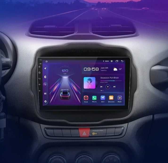Radio nawigacja Android 12 do Jeep Renegade 2016 - 2020, 1GB 32GB