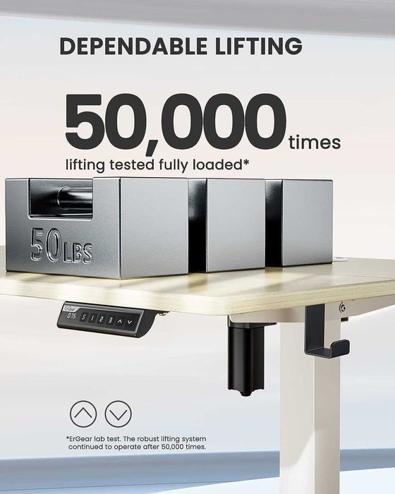 Nowe biurko elektryczne / stół / blat / 60x120cm / ErGear !A3348!