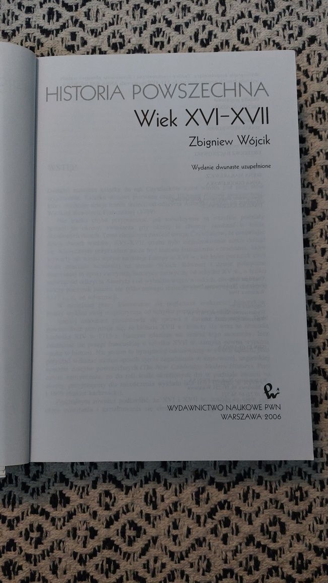 Historia powszechna wiek XVI-XVII, Zbigniew Wójcik