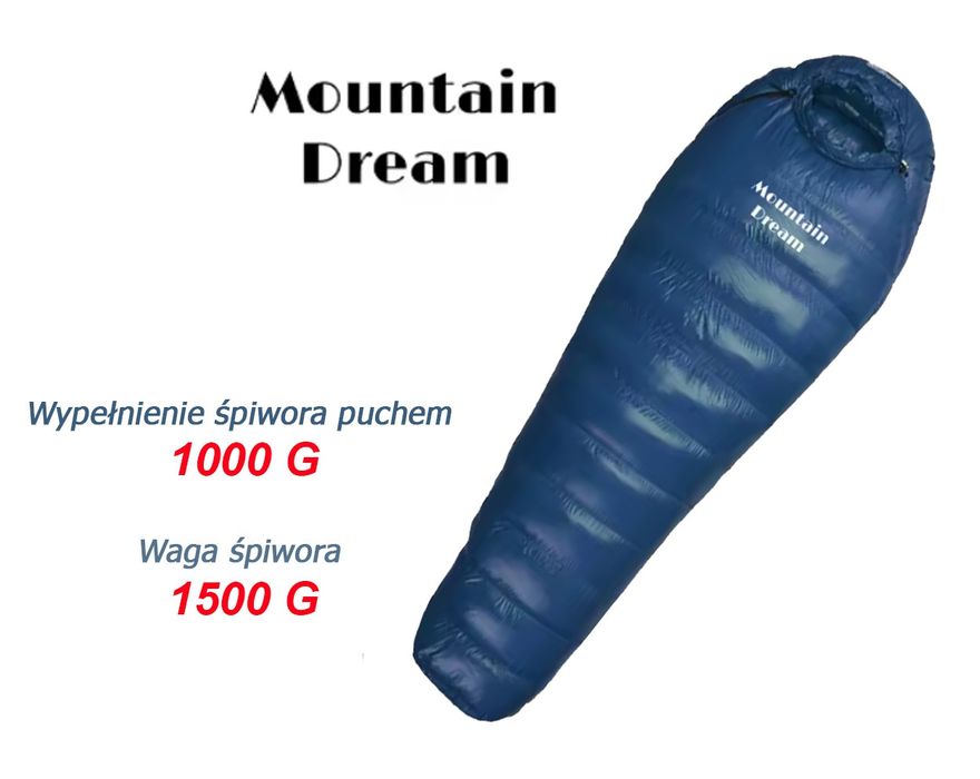 Śpiwór puchowy Mountain Dream 1000g NOWY!