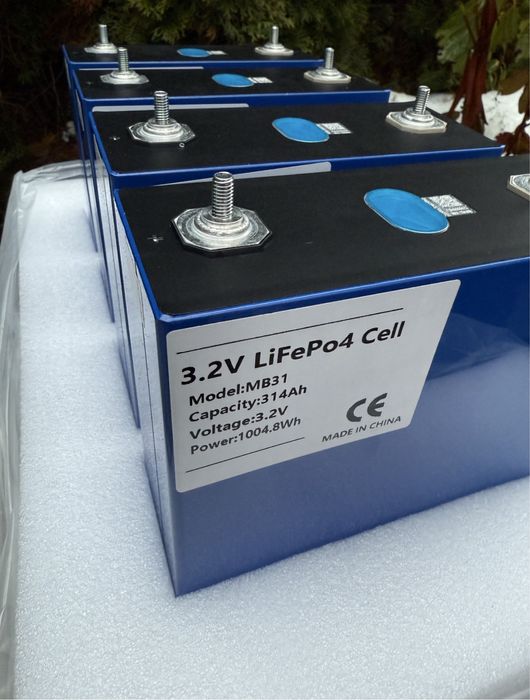 Продам LiFePO4 акумуляторні комірки 3.2V 314Ah (нові)