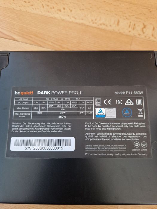BE QUIET DARK POWER PRO11 550W 80Platinum Якісні блоки живлення