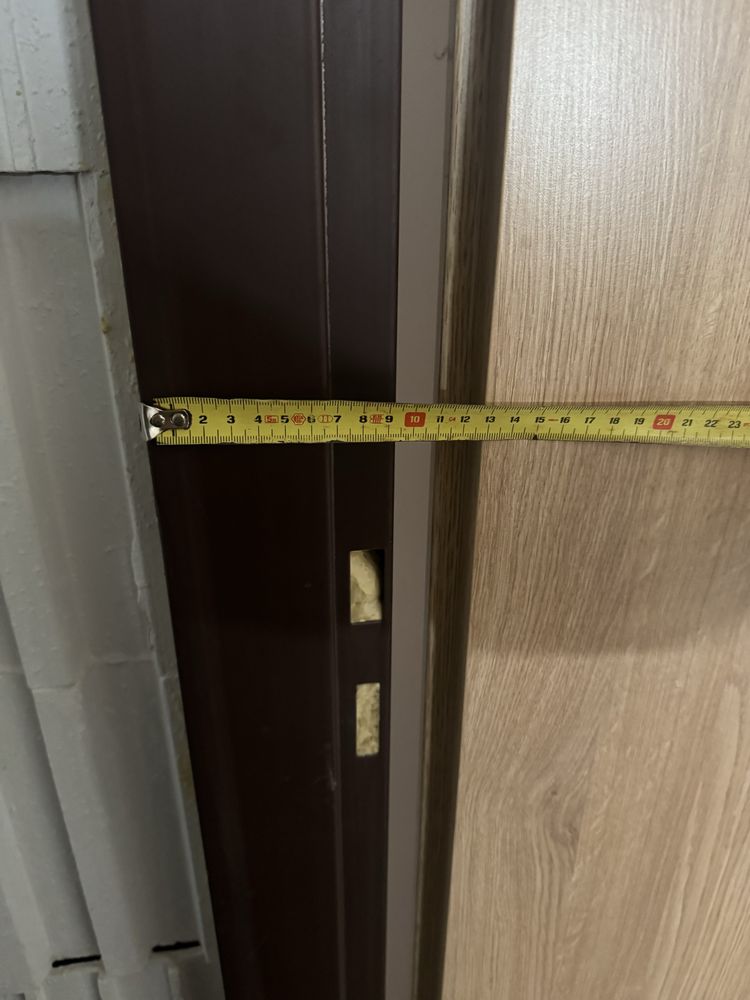 Drzwi 80 cm Pol-Skone 7 sztuk dąb z futryną metalową