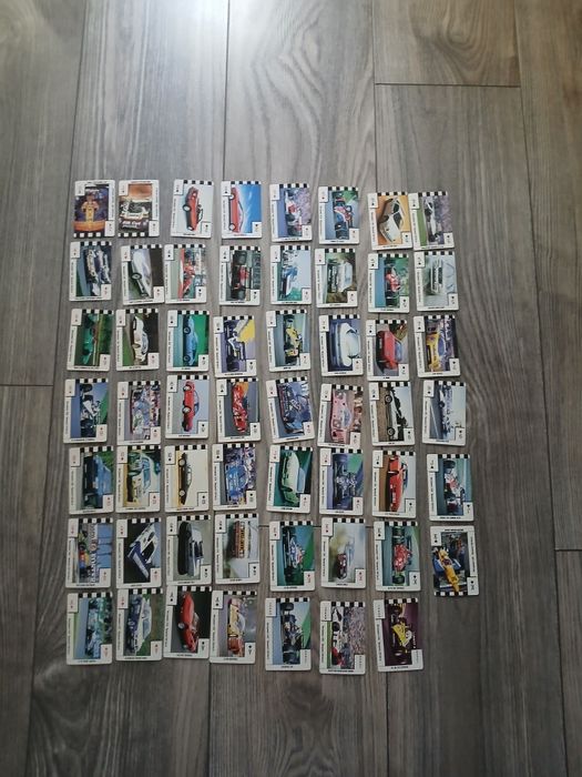 Karty SUPER CARS z lat 90 Z samochodami.