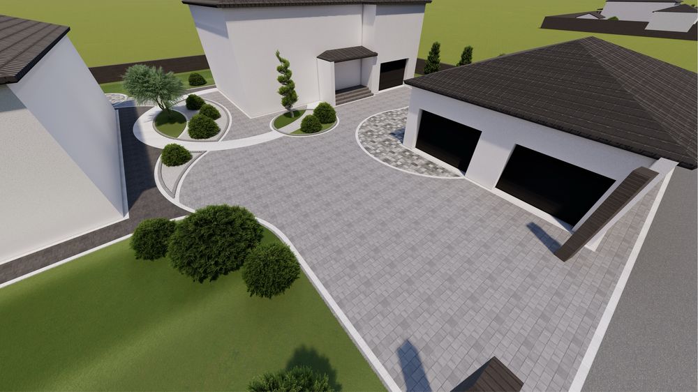 Проектування благоустрою територій, дизайн укладання бруківки,ландшафт