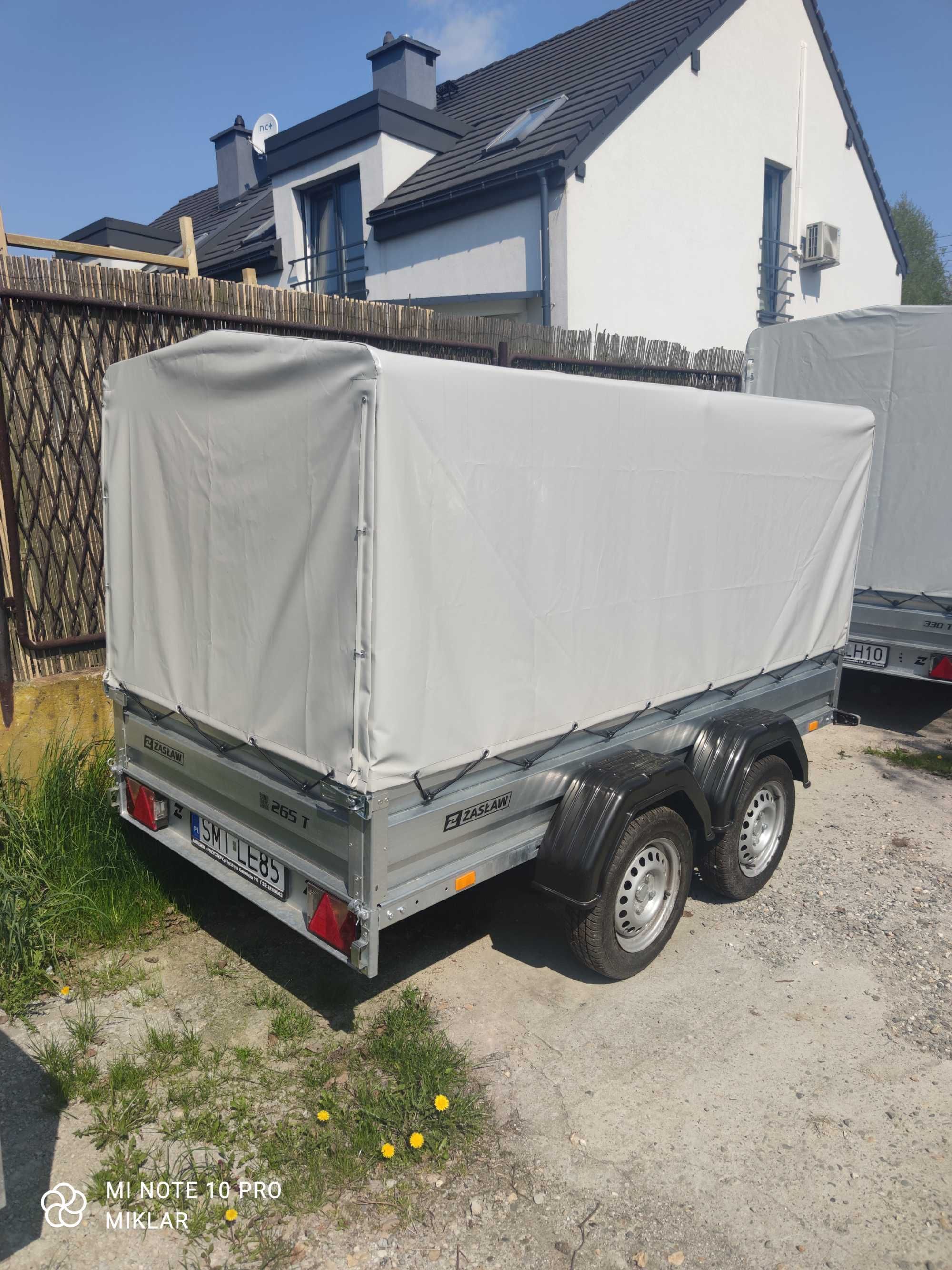 Wynajem przyczep Zasław 265t DMC 750kg Wypożyczalnia przyczep
