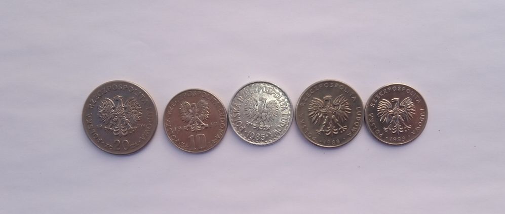 Moedas Polacas Zlotych 1976/1989