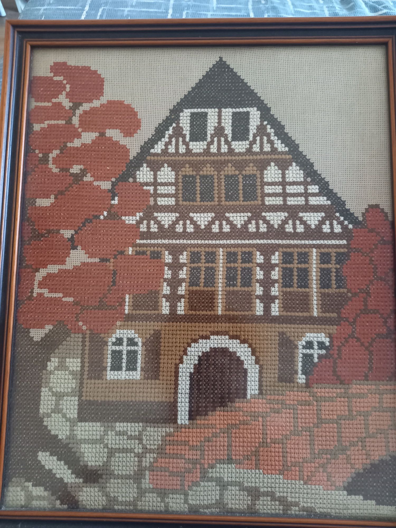 Quadro bordado a ponto cruz