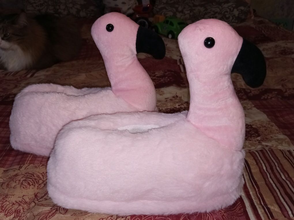 Домашние тапочки Фламинго