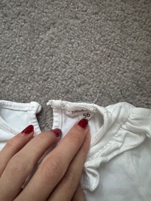 Białe body newbie r. 56