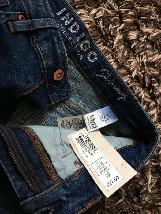 Spodnie jeansowe jeansy damskie rurki MARKS&SPENCER rozmiar 8 36 S