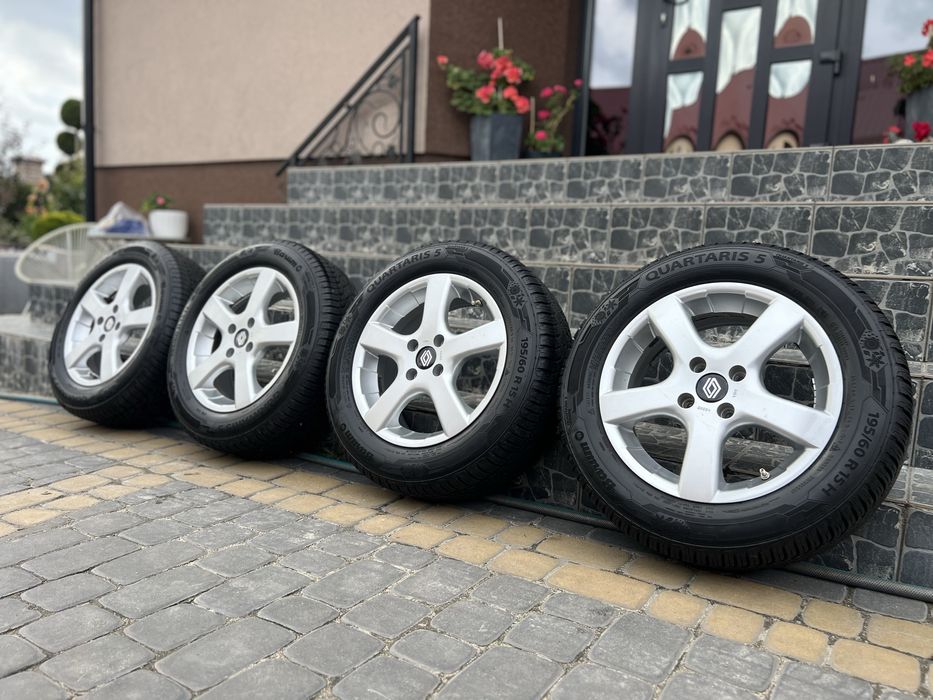 Колеса в зборі 4х100 r15 зима 195/60 Рено Logan Sandero Clio Lodgy