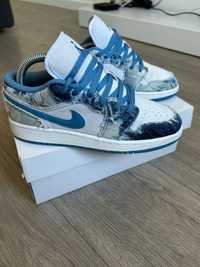 Nike jordan 1 azuis e brancos tipo ganga