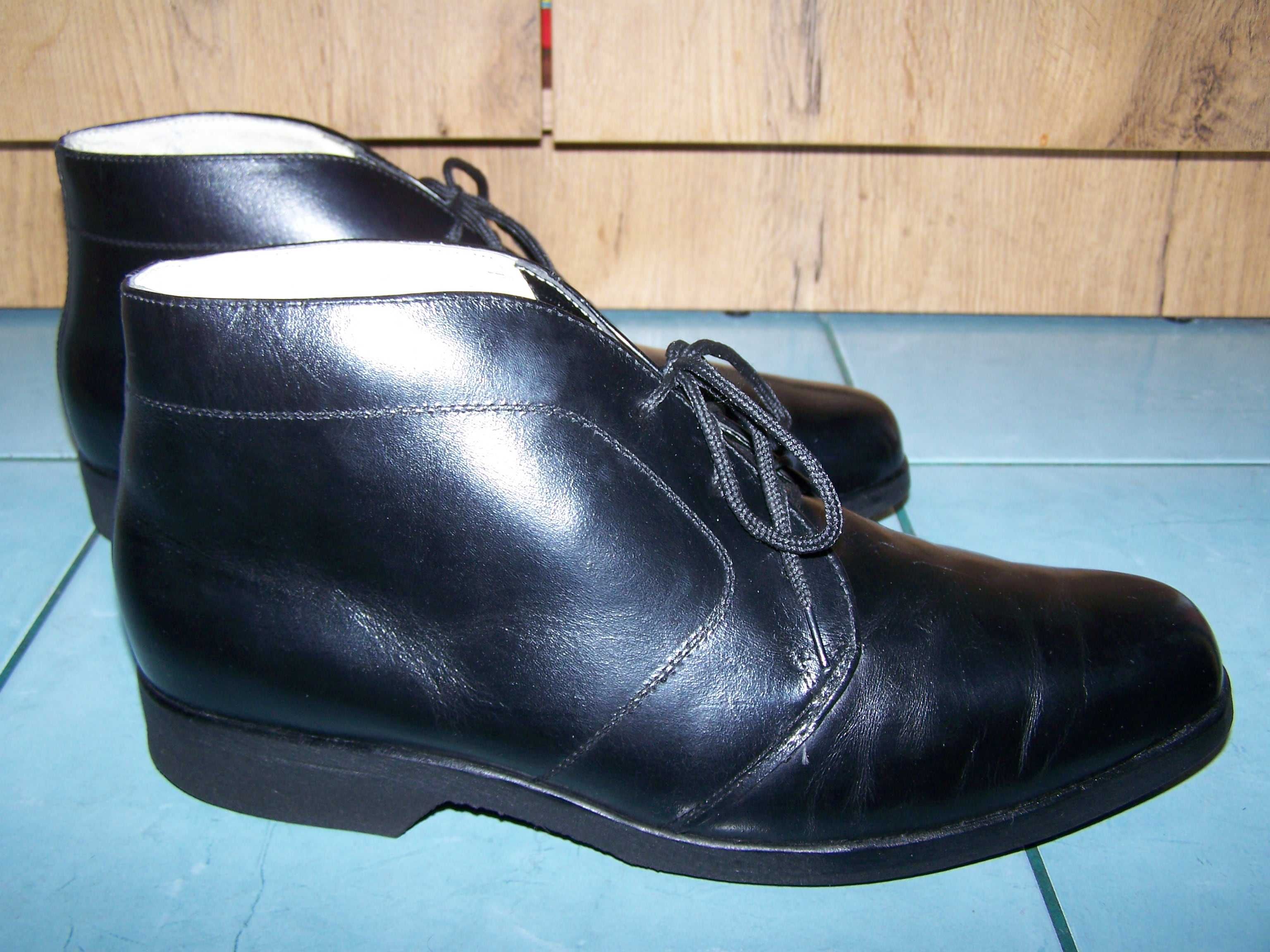 buty wojskowe służbowe botki trzewiki czarne skórzane rozm. 28,5 ociep