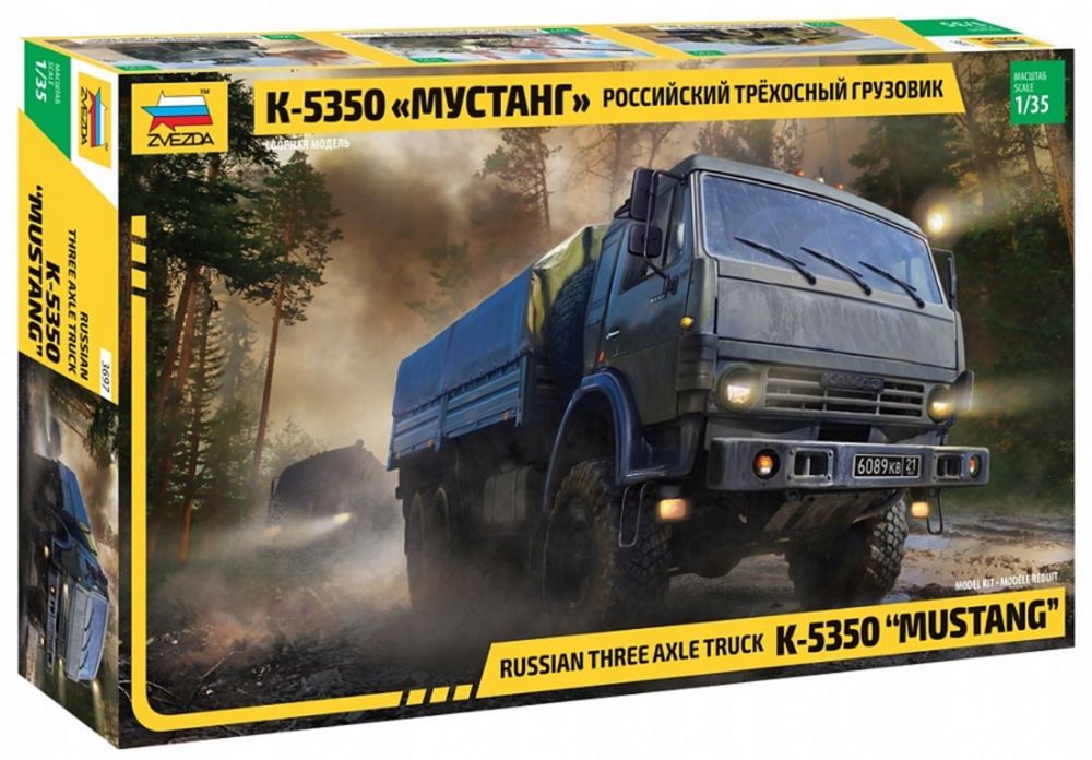 Model Zvezda 3697 ciężarówka Russian Army KAMAZ-5350 "Mustang"