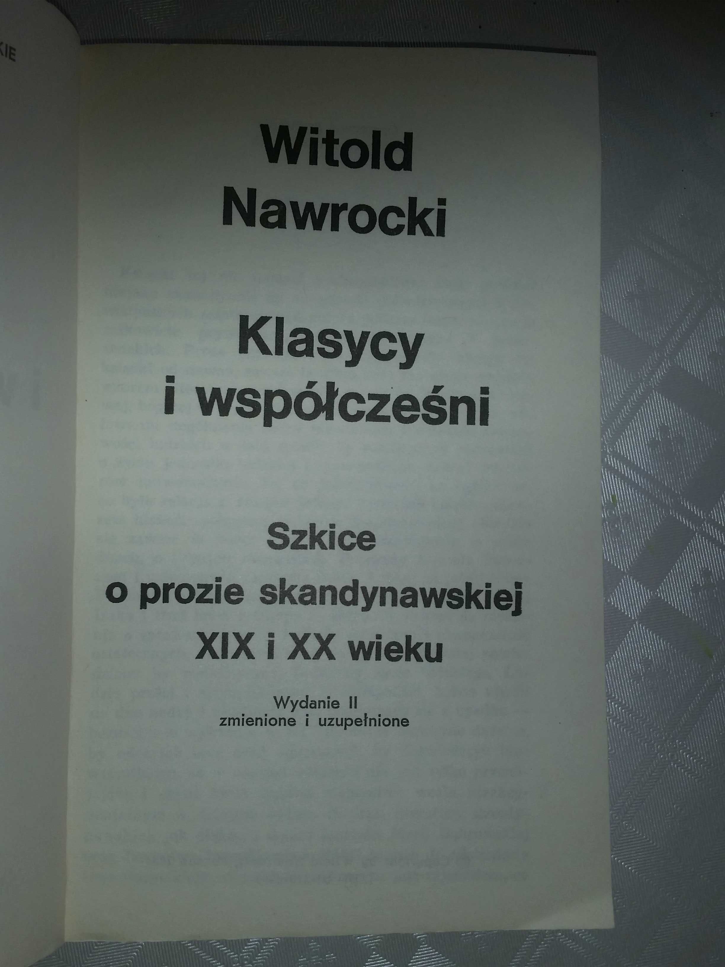 Szkice o prozie skandynawskiej XIX i XX wieku Witold Nawrocki książka