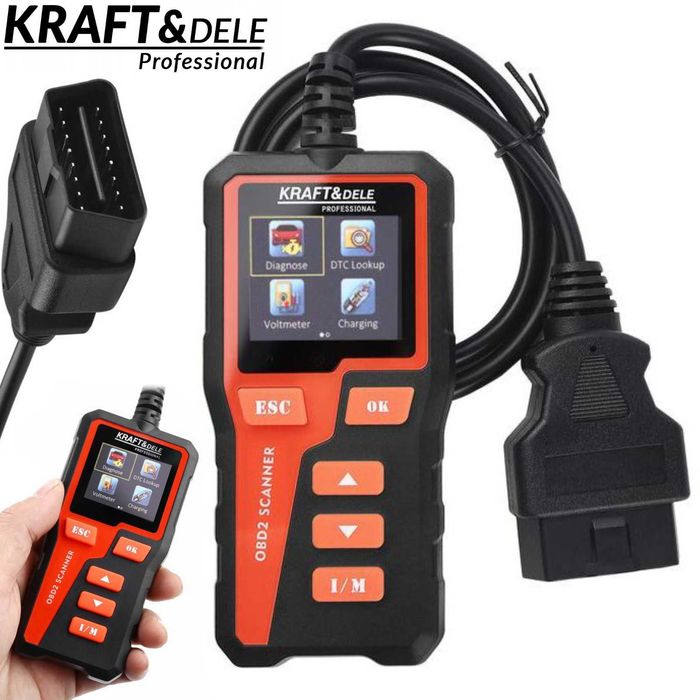 KRAFT&DELE Zaawansowany Tester Diagnostyczny Obd Ii/eobd Lcd KD5672