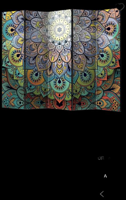 Parawan pokojowy kolorowy witraż