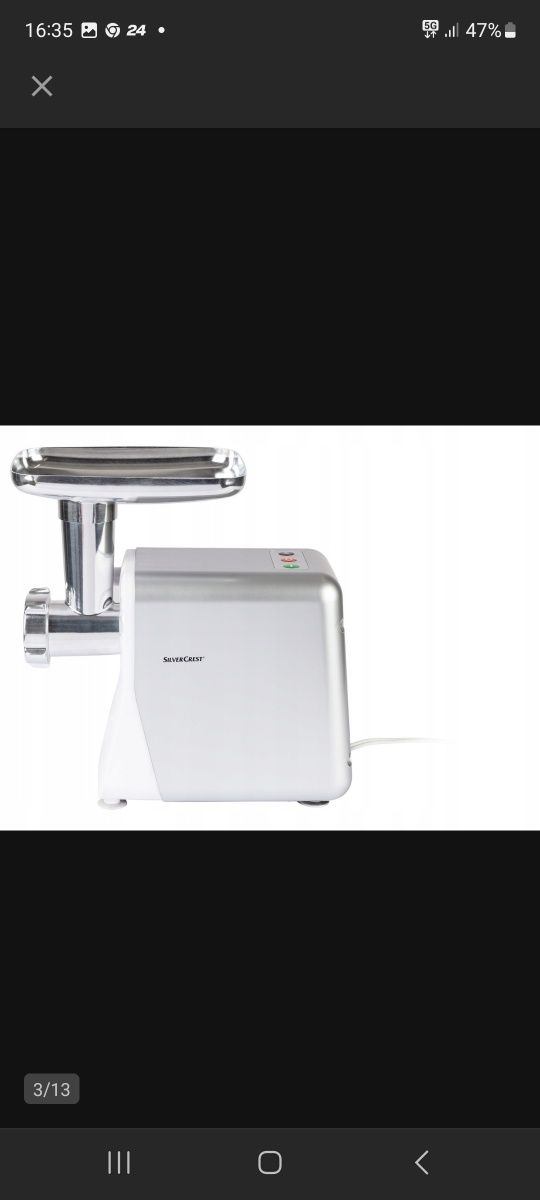 Maszynka do mielenia mięsa Silvercrest SFW 400 A1 biały 400 W