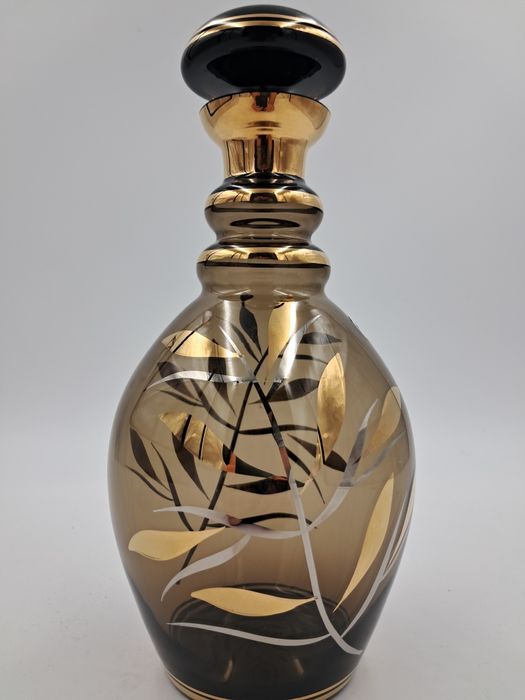 Egermann czeski komplet Novy Bor Bohemia karafka + 6 szklanek zestaw