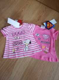 Komplet 2 koszulek baby girl 62