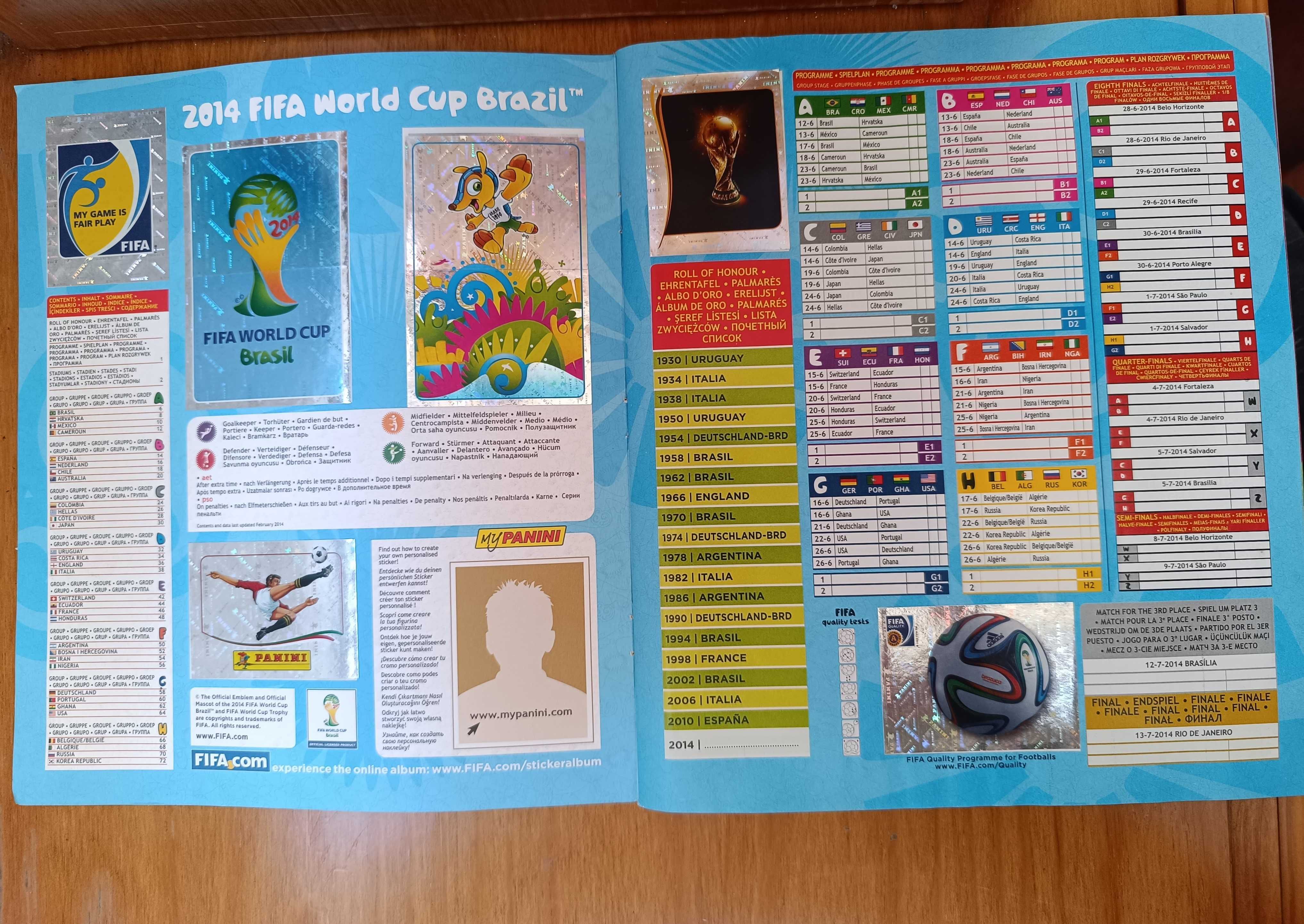 Caderneta Panini Mundial 2014 completa