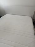 MALM Estrutura cama c/arrumação e colchao, branco, com 160x200 cm