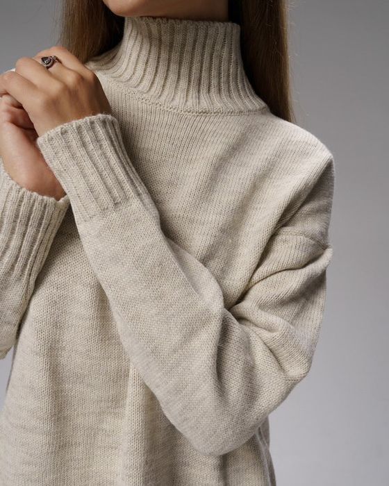 Костюм вʼязаний кофта та брюки, шоколадний брючний костюм