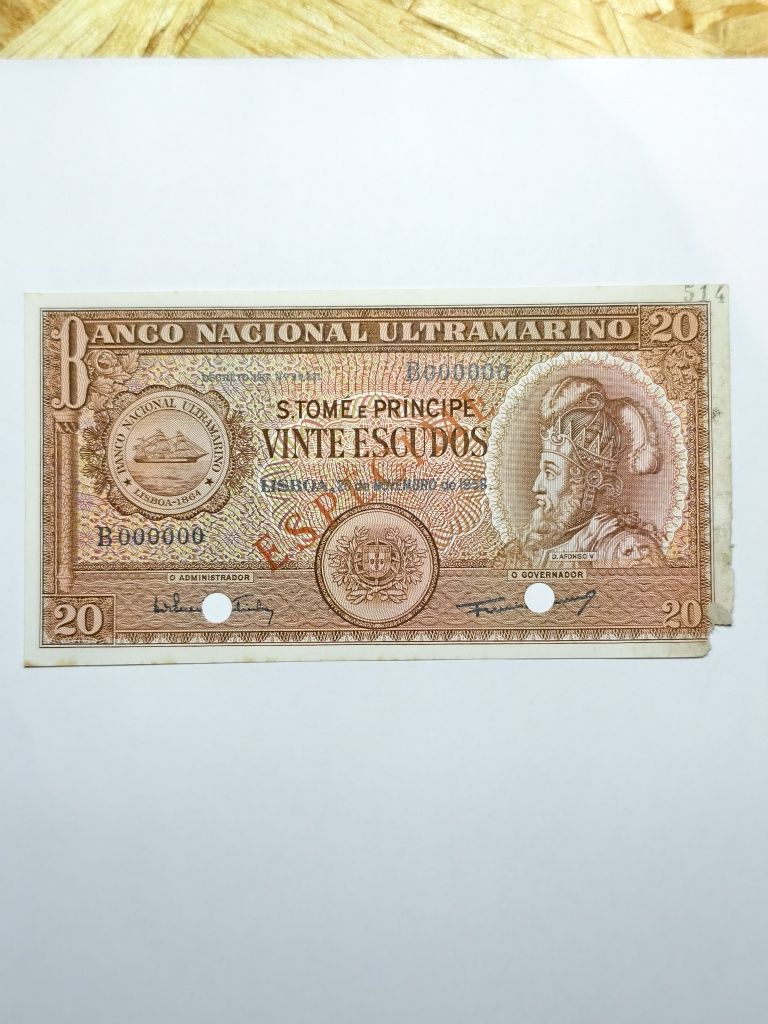 20 escudos S.Tomé e Príncipe