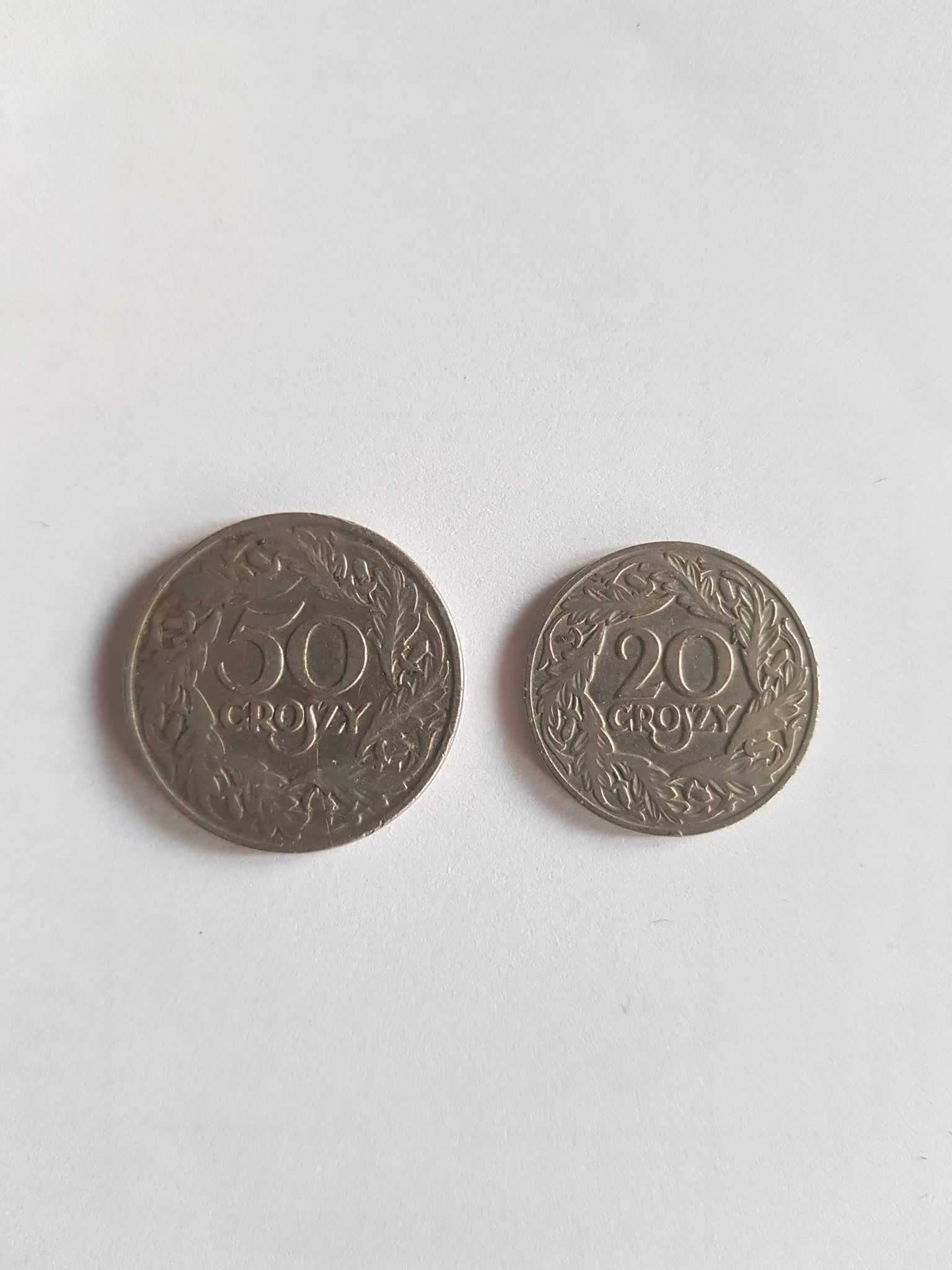 Monety 20 groszy i 50 groszy 1923 rok