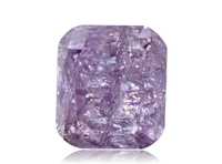 Naturalny Diament 0.12ct Fioletowy Cushion I3 Certyfikat ALGT